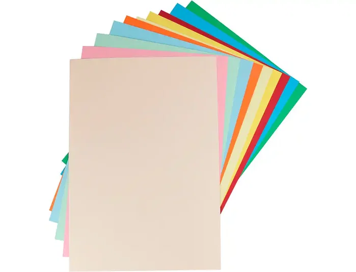 Liderpapel Cartulina A3 180g/m2 10 Colores Surtidos Paquete 100 Hojas