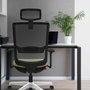 PIQUERAS Y CRESPO Silla de oficina Haches con mecanismo Sincro/Traslack, Azul y Negro