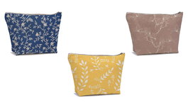 DKD Home Decor Neceser Boho Azul Marino Amarillo 6 Unidades 6 x 13 x 17 cm