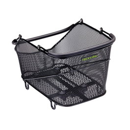 Racktime Cesta Baskit Trunk Small 12L con Adaptador Snapit, Malla Fina Acero, Portabultos Trasero
