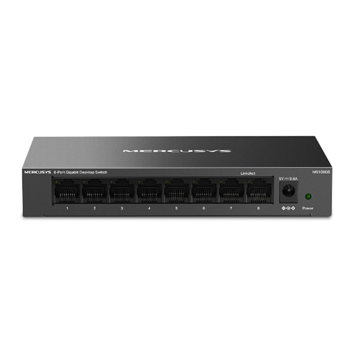 Mercusys MS108GS Switch Gigabit de Escritorio 8 Puertos 10/100/1000Mbps Ethernet Plug and Play Carcasa Metálica Mercusys MS108GS Switch Gigabit de Escritorio 8 Puertos 10/100/1000Mbps Ethernet Plug and Play Carcasa Metálica