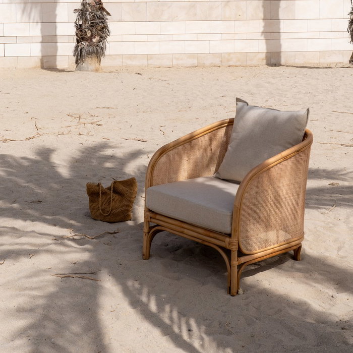 Sillón Natural Ratán Decoración 68 X 68 X 76 cm