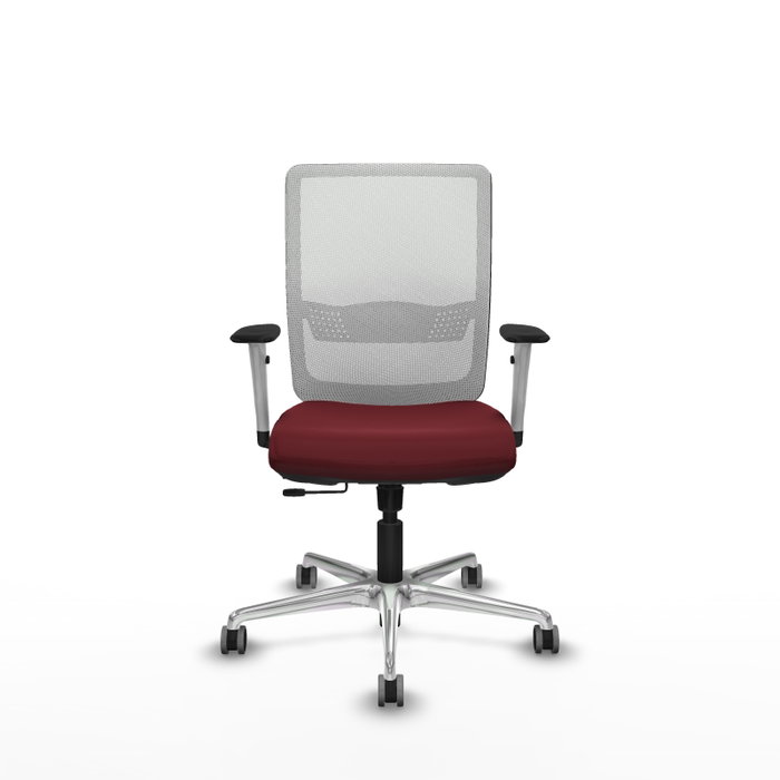 PIQUERAS Y CRESPO Silla de oficina Haches Granate y Blanco