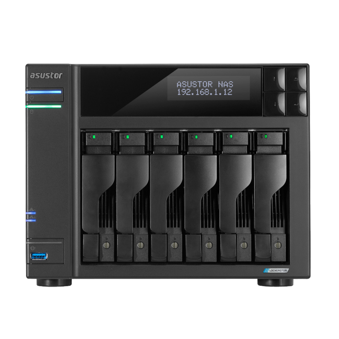 Asustor LOCKERSTOR 6 Servidor NAS Tower 6 Bahías Intel Celeron N5105 8GB DDR4 Dual 2.5GbE
