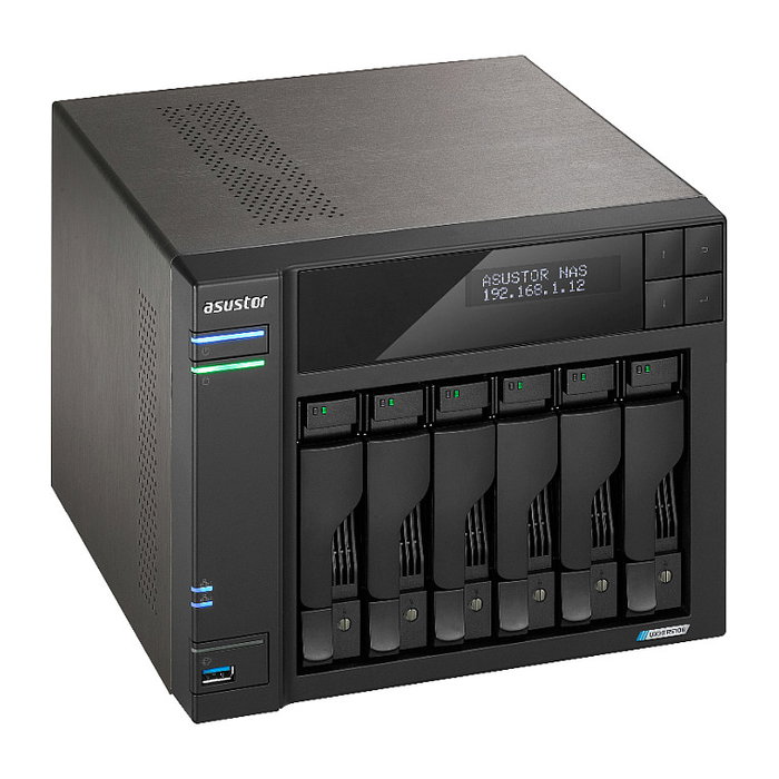Asustor Lockerstor AS6706T NAS 6-Bay Escritorio Intel Celeron N5105 8GB DDR4, 4 Ranuras M.2, RAID, 2x 2.5GbE, HDMI 2.0b