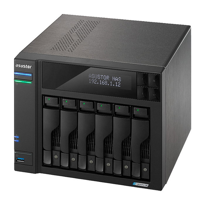 Asustor Lockerstor AS6706T NAS 6-Bay Escritorio Intel Celeron N5105 8GB DDR4, 4 Ranuras M.2, RAID, 2x 2.5GbE, HDMI 2.0b