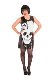 Creaciones Llopis Disfraz Adulto Vestido Calavera