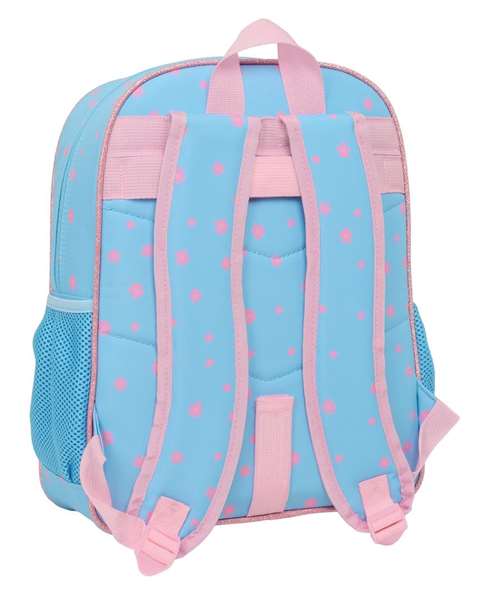 Safta Mochila Junior Adapt.Carro Stitch "Happy" 32x38x12 Cm