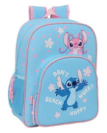Safta Mochila Junior Adapt.Carro Stitch "Happy" 32x38x12 Cm