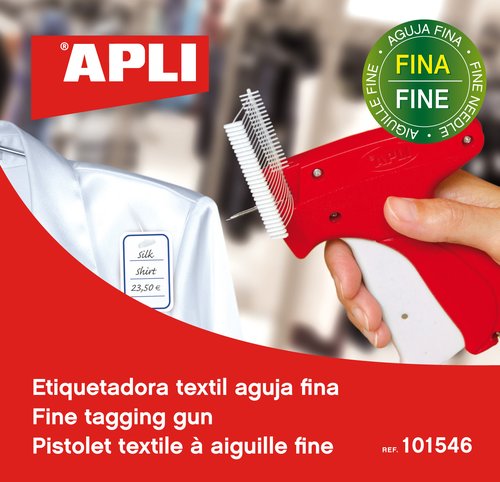 Apli Pistola Etiquetadora Textil Aguja Fina para Productos Delicados Apli Pistola Etiquetadora Textil Aguja Fina para Productos Delicados