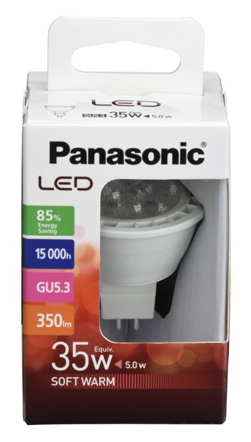 Panasonic-Panalight LDR12V6L27WG52EP Lámpara LED Dicroica GU5.3 5W 2700K 38°
