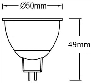 Panasonic-Panalight LDR12V6L27WG52EP Lámpara LED Dicroica GU5.3 5W 2700K 38°