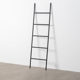 Escalera Toallero Negro Metal Decoración 50 X 2 X 165 cm