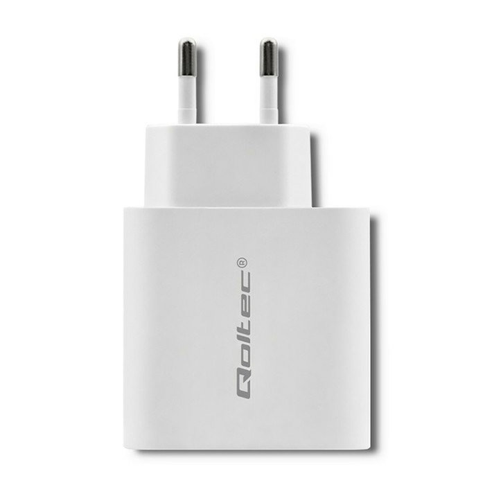 Qoltec Cargador de 45W USB Type-C PD y USB Blanco Qoltec Cargador de 45W USB Type-C PD y USB Blanco