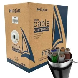 Phasak PHR 681 Bobina de cable RJ45 FTP Cat.6a 100m gris