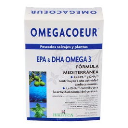 HOLISTICA Omegacoeur 60Cap. Omega 3 para Función Cardíaca y Cerebral EPA y DHA