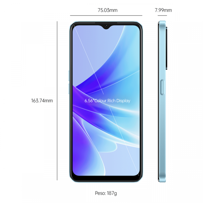 Smartphone Oppo A57s Azul Celeste Sky Blue 4 GB RAM MediaTek Helio G35 6,56" 128 GB