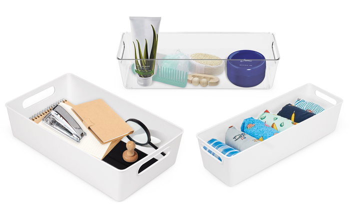 Confortime Cesta de Ordenación Multiusos 38 x 22 x 9.5 cm (10 Unidades)