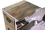 DKD Home Decor Cajonera Shabby Rosa Palo y Natural Metal y Mango 68 x 105 x 100 cm