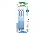 Alpino Bolígrafo Retráctil Click Silencioso con Agarre Antideslizante, Punta 1.0 mm, Tinta Azul - Blíster con 3 Unidades