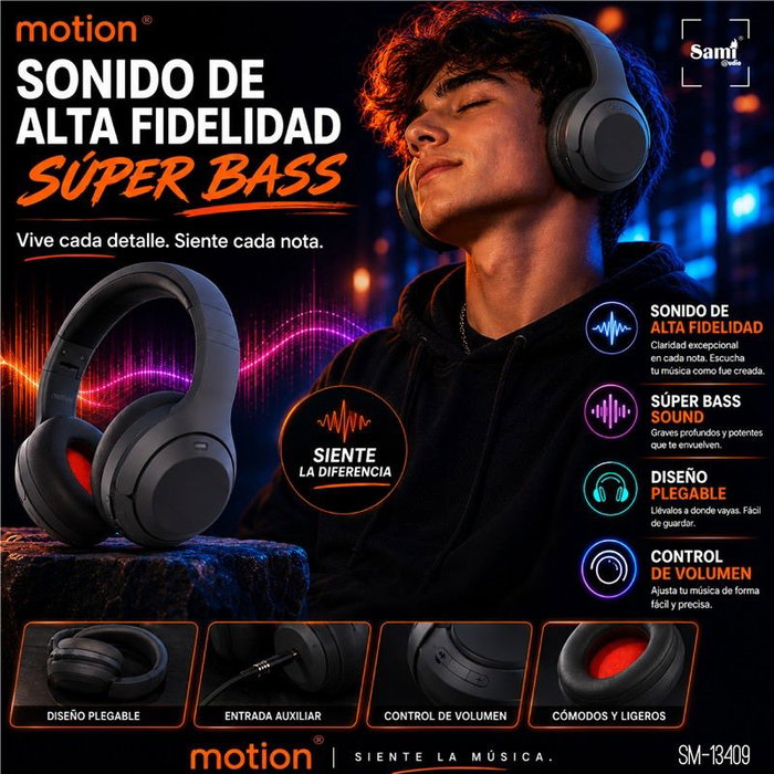 SAMI Sami Motion Super Bass Sound Bluetooth/Aux con manos libres