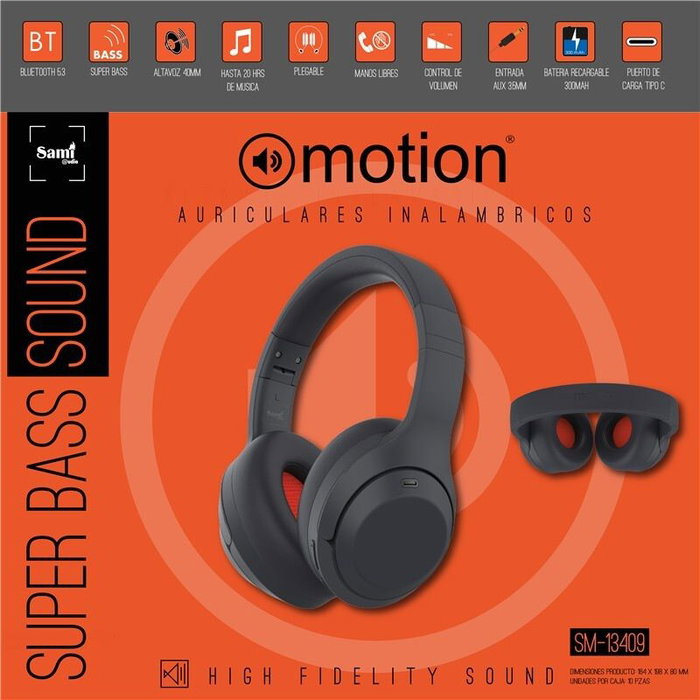 SAMI Sami Motion Super Bass Sound Bluetooth/Aux con manos libres