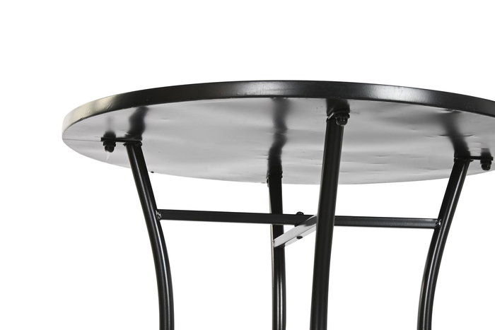 DKD Home Decor Mesa Terraza y Jardín Multicolor Negro Metal Cerámica 60x60x72 cm