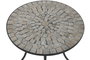 DKD Home Decor Mesa Terraza y Jardín Multicolor Negro Metal Cerámica 60x60x72 cm