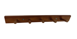 DKD Home Decor Perchero de Pared de Acacia Natural con 5 Colgadores
