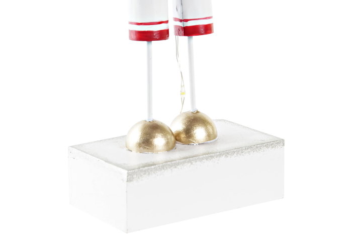 DKD Home Decor Figura de Santa con LED de Metal Surtida