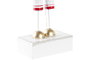 DKD Home Decor Figura de Santa con LED de Metal Surtida