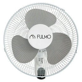Fulmo Ventilador de Pared Poniente Blanco 43 cm 45 W con Mando a Distancia 3 Velocidades Oscilante Rejilla Seguridad