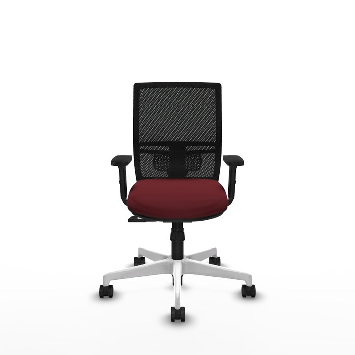 PIQUERAS Y CRESPO Silla de oficina Yunquera con mecanismo Sincro, Granate y Negro PIQUERAS Y CRESPO Silla de oficina Yunquera con mecanismo Sincro, Granate y Negro