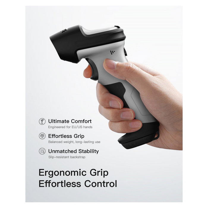 Inateck BCST-70-AI_gray Lector de códigos de barras 1D Láser Inalámbrico Bluetooth USB Gris