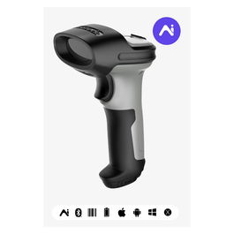 Inateck BCST-70-AI_gray Lector de códigos de barras 1D Láser Inalámbrico Bluetooth USB Gris