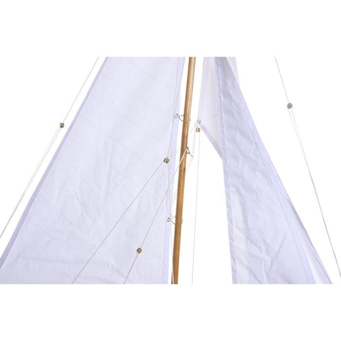 DKD Home Decor Barco de Madera Blanco 75x14x98 cm