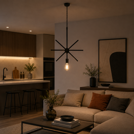 GreenIce Deco Lámpara Colgante Elise Negro