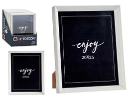 Giftdecor Portafoto Plástico Moldura Blanco 20x25 cm (Set de 24)