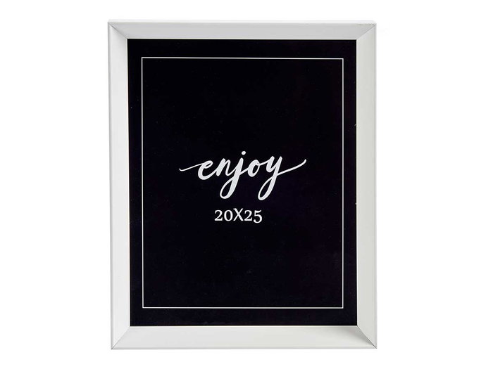 Giftdecor Portafoto Plástico Moldura Blanco 20x25 cm (Set de 24)