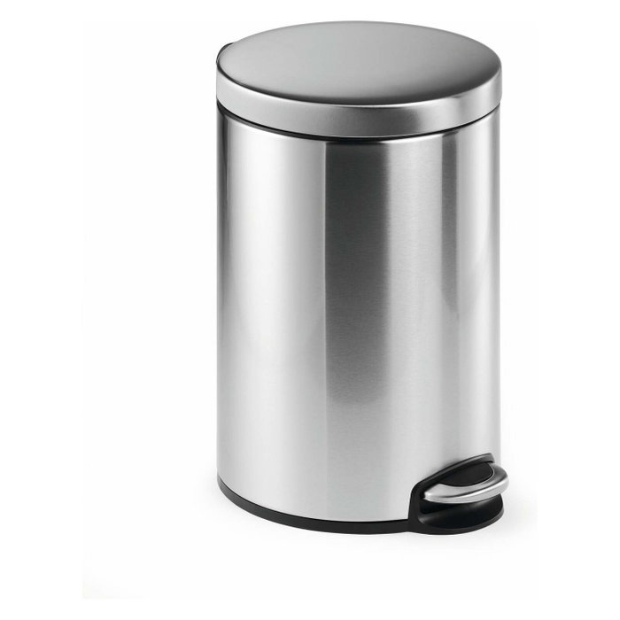 DURABLE Papelera Metálica Redonda de 12 Litros con Pedal DURABLE Papelera Metálica Redonda de 12 Litros con Pedal