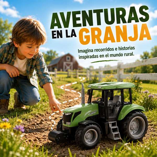 JugaToys Tractor de granja con control remoto 34x14x16 cm JugaToys Tractor de granja con control remoto 34x14x16 cm
