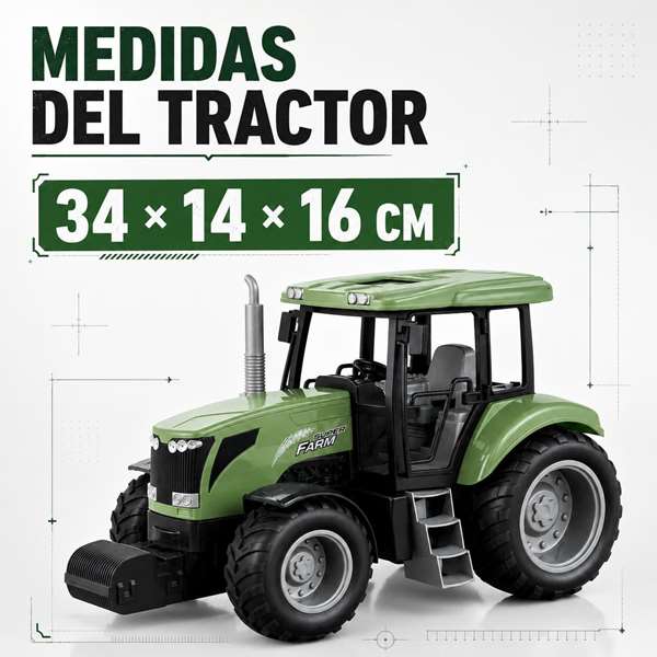 JugaToys Tractor de granja con control remoto 34x14x16 cm JugaToys Tractor de granja con control remoto 34x14x16 cm