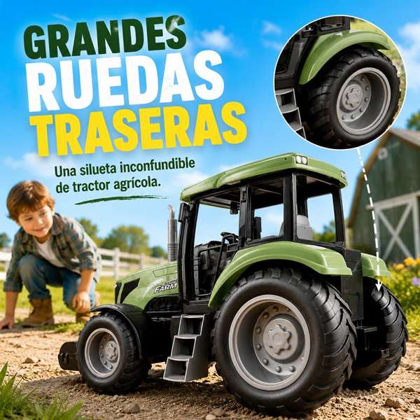 JugaToys Tractor de granja con control remoto 34x14x16 cm JugaToys Tractor de granja con control remoto 34x14x16 cm