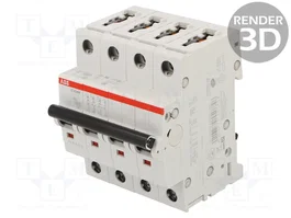 ABB S200M-C10 Interruptor magnetotérmico 4 polos 10A