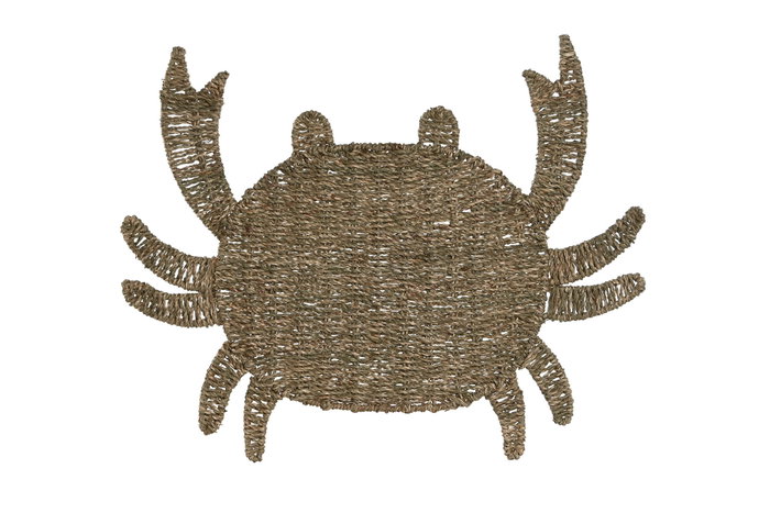 DKD Home Decor Mantel Individual de Seagrass con Cangrejo, Natural, Pack de 4 DKD Home Decor Mantel Individual de Seagrass con Cangrejo, Natural, Pack de 4