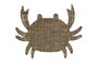 DKD Home Decor Mantel Individual de Seagrass con Cangrejo, Natural, Pack de 4