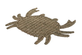 DKD Home Decor Mantel Individual de Seagrass con Cangrejo, Natural, Pack de 4