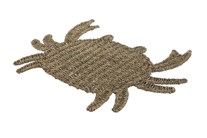 DKD Home Decor Mantel Individual de Seagrass con Cangrejo, Natural, Pack de 4 DKD Home Decor Mantel Individual de Seagrass con Cangrejo, Natural, Pack de 4