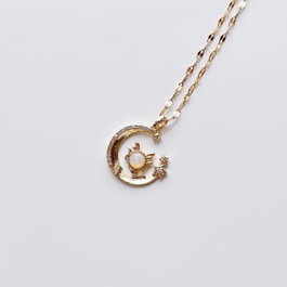 Heliophilia Silver Collar de Acero Inoxidable 316L Dorado y Blanco 45 cm + 5 cm