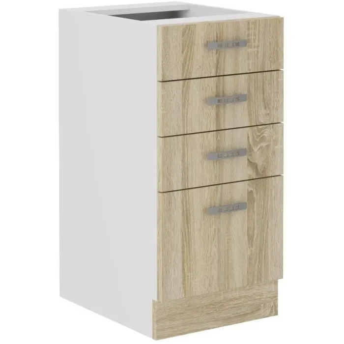 Mueble bajo SARA, 4 cajones, Roble Sonoma, L40xP48xH82 cm, SARA40D4S Mueble bajo SARA, 4 cajones, Roble Sonoma, L40xP48xH82 cm, SARA40D4S